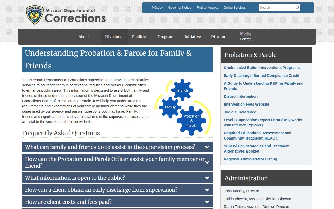 St. Clair County parole and probation public information from Missouri DOC